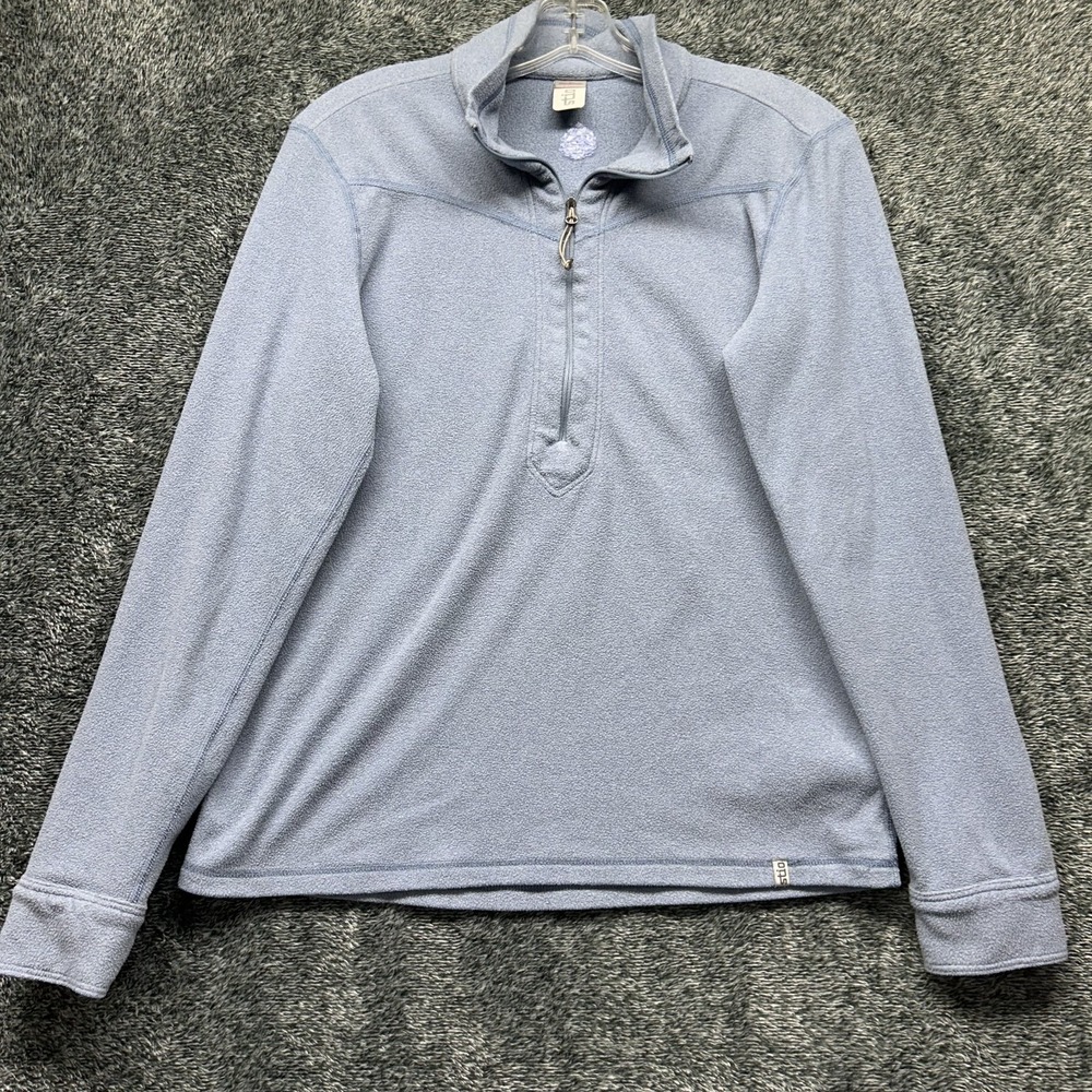 Stio Womens Size M Blue Long Sleeve 1/4 Zip Fleece Pullover Top (U3)